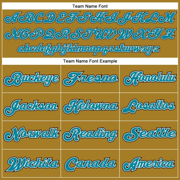 Custom Old Gold Teal-Black Mesh Authentic Football Jersey
