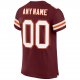 Custom Burgundy White-Orange Mesh Authentic Football Jersey