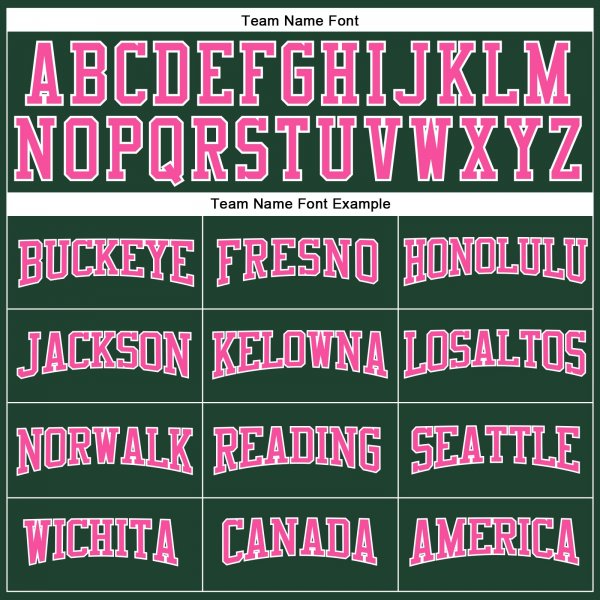 Custom Hunter Green Pink-White Authentic Throwback Basketball Jersey