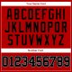 Custom Red Black Pinstripe Black-White Authentic Baseball Jersey