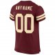 Custom Burgundy Cream Mesh Authentic Football Jersey