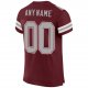 Custom Burgundy Gray-White Mesh Authentic Football Jersey