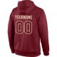 Custom Stitched Burgundy Burgundy-Cream Sports Pullover Sweatshirt Hoodie