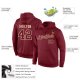 Custom Stitched Burgundy Burgundy-Cream Sports Pullover Sweatshirt Hoodie