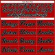 Custom Red Black Pinstripe Black-White Authentic Baseball Jersey