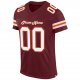 Custom Burgundy White-Orange Mesh Authentic Football Jersey
