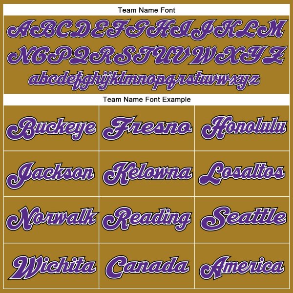 Custom Old Gold Purple-Black Mesh Authentic Football Jersey
