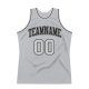 Custom Silver Gray Silver Gray-Black Authentic Throwback Basketball Jersey