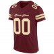 Custom Burgundy Cream Mesh Authentic Football Jersey